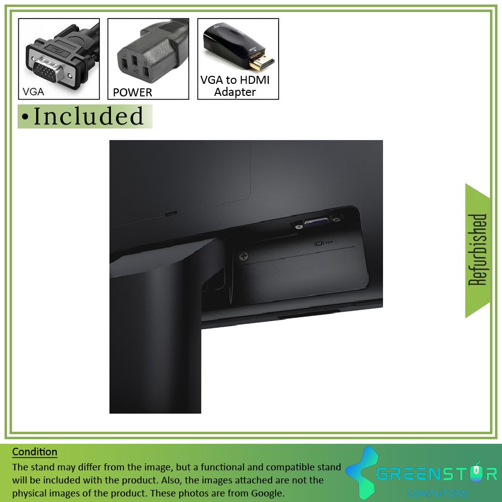  Refurbished(Good) -Dell E Series E1914H 18.5" Widescreen 1366x768 HD LED Backlight LCD TN Monitor